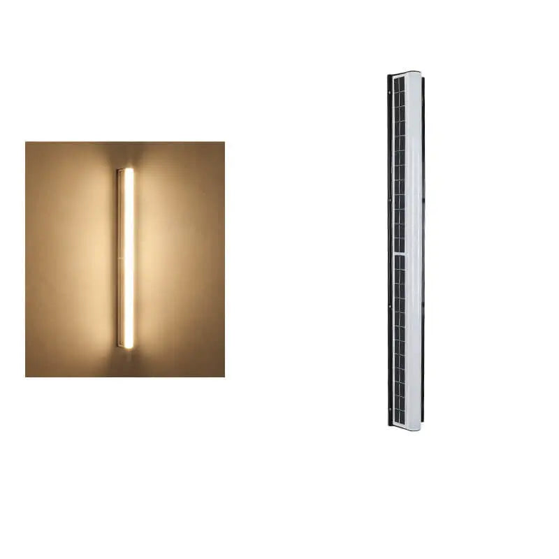 Modern Long Acrylic Solar LED Waterproof Outdoor Garden Wall Light Cuvalon