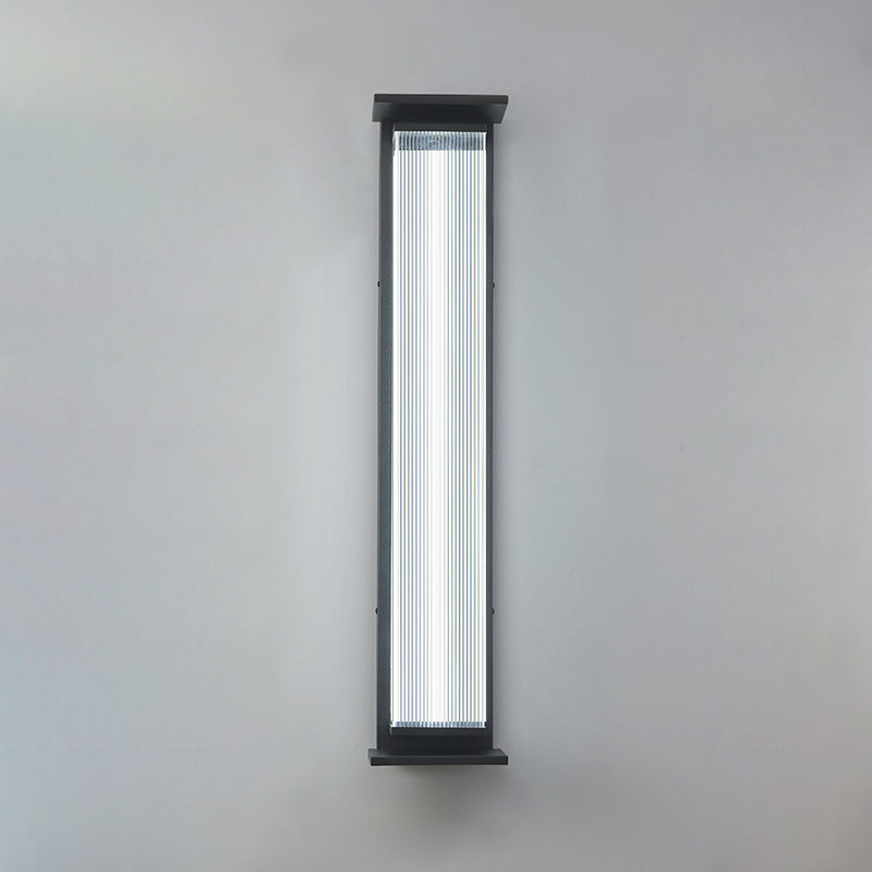 Modern Minimalist Waterproof Rectangular Stainless Steel Acrylic LED Wall Sconce Lamp For Outdoor Patio Cuvalon