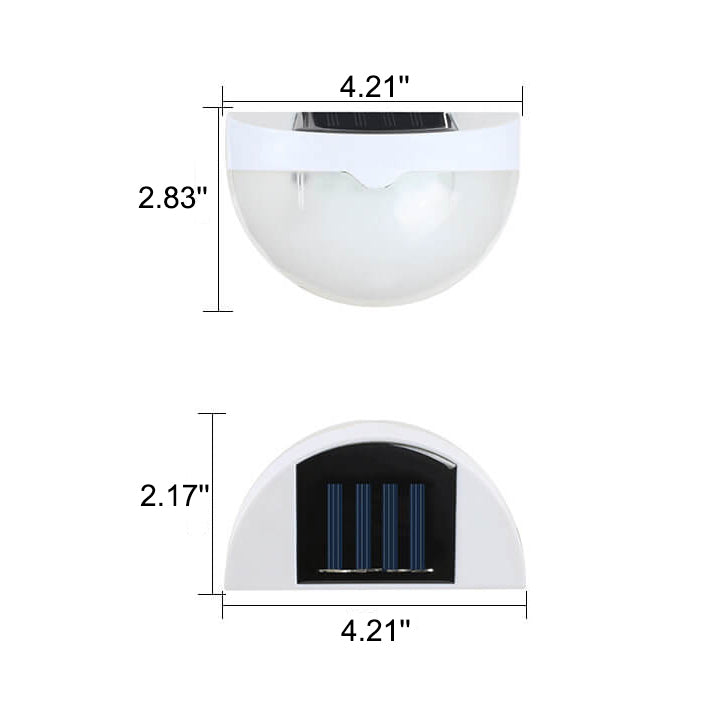 Solar Semi Circle Outdoor Waterproof Light Shadow Fence Wall Sconce Lamp Cuvalon
