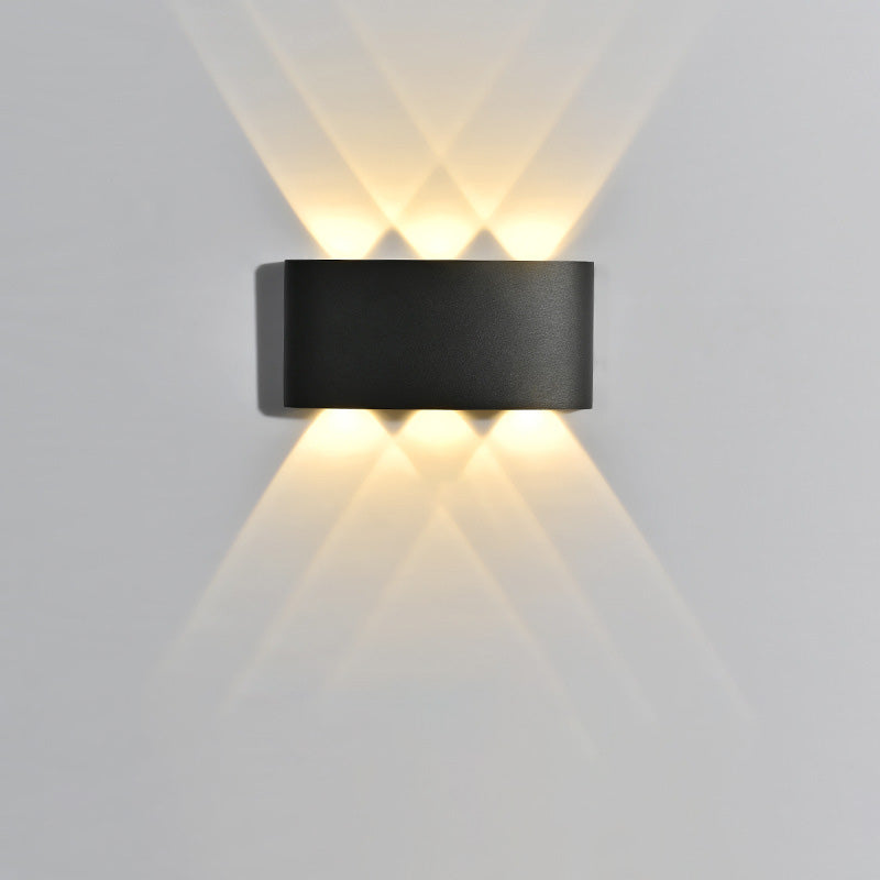 Modern Minimalist Waterproof Cylinder Rectangular Aluminium Iron Acrylic LED Wall Sconce Lamp For Outdoor Patio Cuvalon
