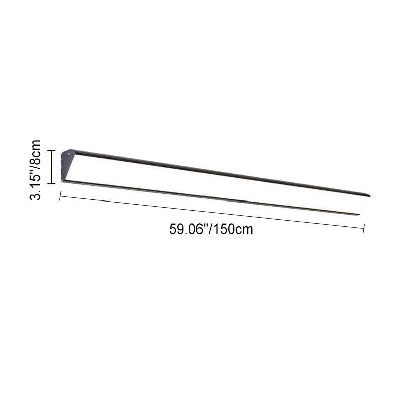 Modern Outdoor Long Bar Aluminum Acrylic Waterproof LED Wall Sconce Lamp Cuvalon