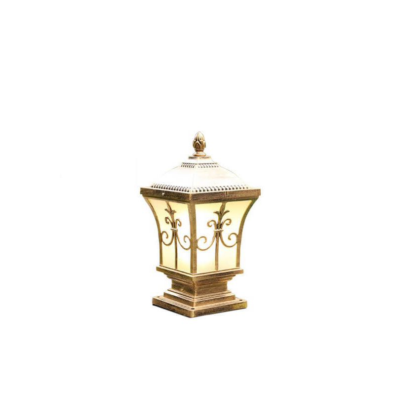 Modern Vintage Waterproof Patio Solar Outdoor Column Head Light Cuvalon