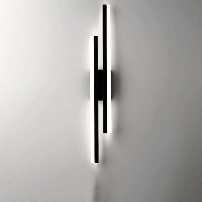 Modern Minimalist Lines Iron Acrylic LED Wall Sconce Lamp Cuvalon