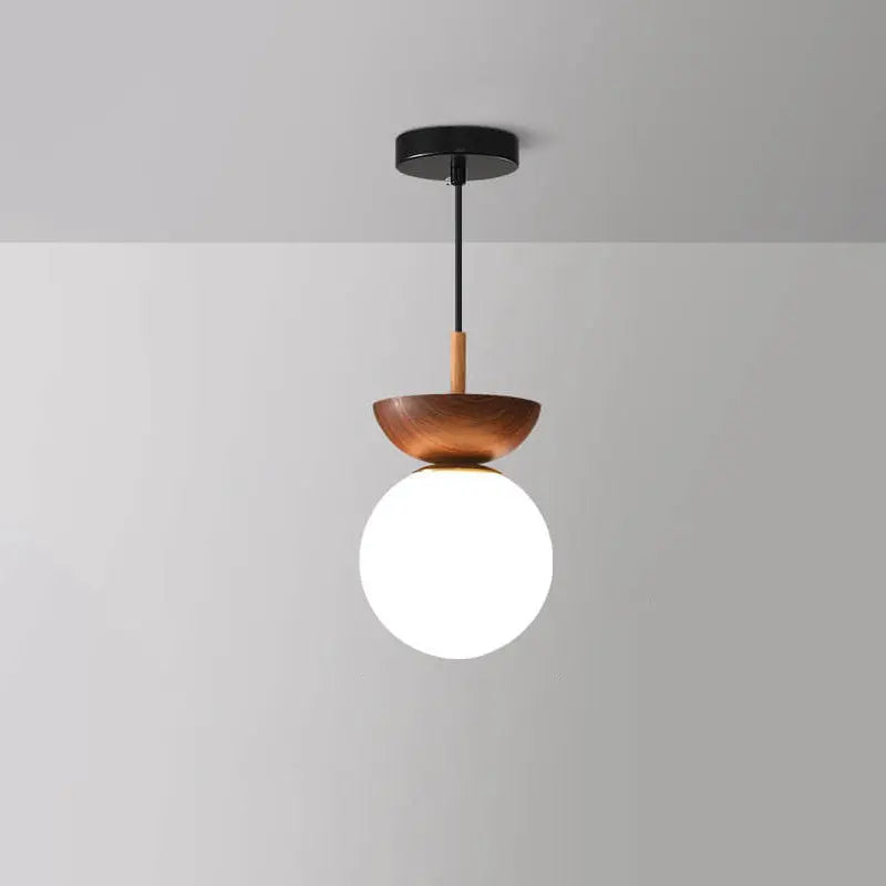 Modern Minimalist Glass Iron Orb 1-Light Semi-Flush Mount Light/Pendant Light for Living Room Cuvalon
