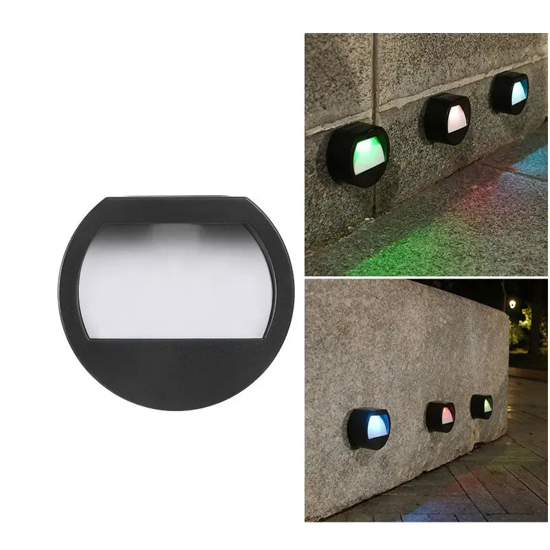 Outdoor Solar Round Square LED Waterproof Patio Step Light Cuvalon