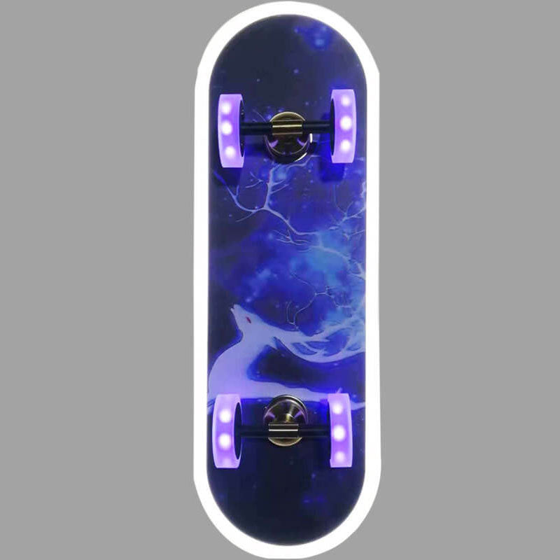 Creative Cartoon Skateboard Acrylic LED Kids Flush Mount Ceiling Light Cuvalon
