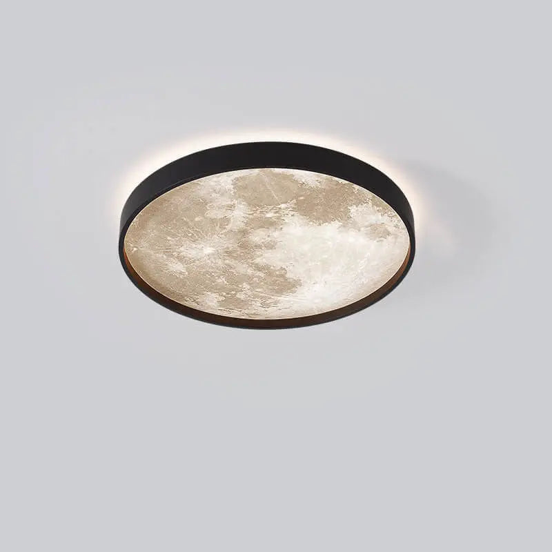 Nordic Creative Moon Round LED Flush Mount Ceiling Light Cuvalon
