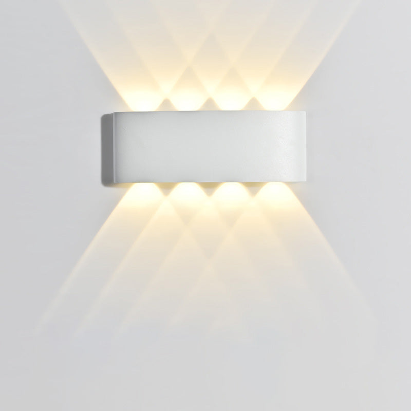 Modern Minimalist Waterproof Cylinder Rectangular Aluminium Iron Acrylic LED Wall Sconce Lamp For Outdoor Patio Cuvalon