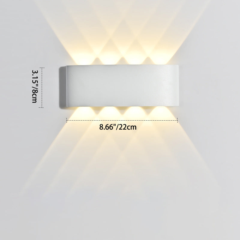 Modern Minimalist Waterproof Cylinder Rectangular Aluminium Iron Acrylic LED Wall Sconce Lamp For Outdoor Patio Cuvalon