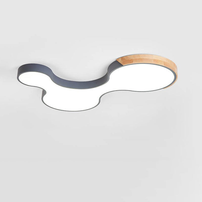 Nordic Macaron Shaped Block Clouds LED Flush Mount Ceiling Light Cuvalon