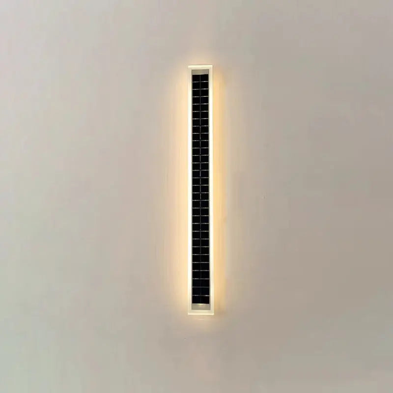 Minimalist Outdoor Solar Rectangular Strip Waterproof Patio LED Wall Sconce Lamp Cuvalon