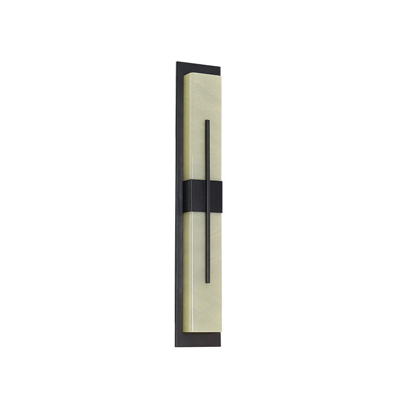 Outdoor Minimalist Rectangular Stainless Steel Acrylic LED Waterproof Wall Sconce Lamp Cuvalon