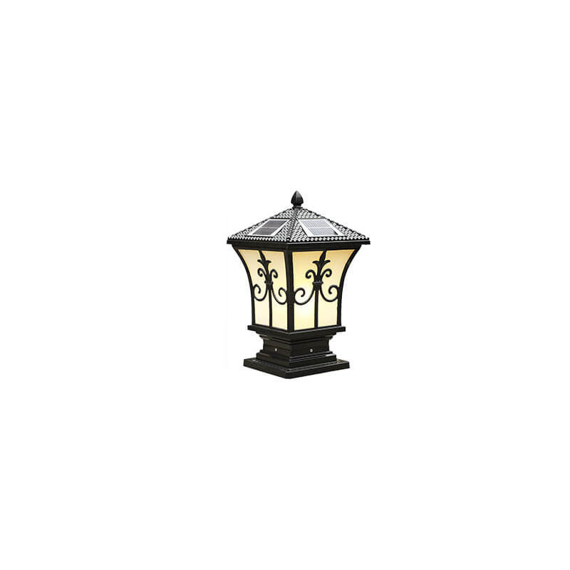 Modern Vintage Waterproof Patio Solar Outdoor Column Head Light Cuvalon