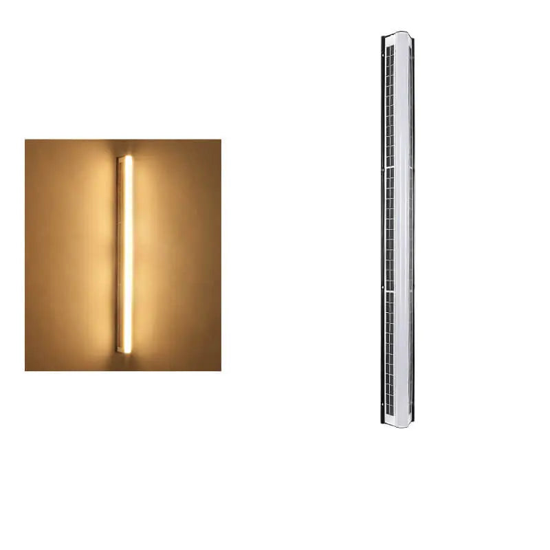 Modern Long Acrylic Solar LED Waterproof Outdoor Garden Wall Light Cuvalon