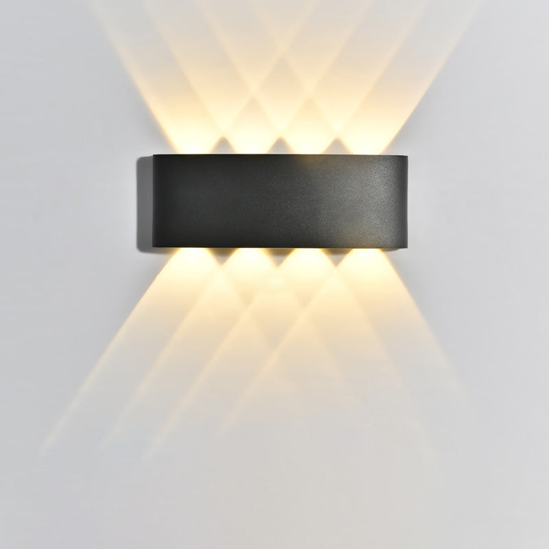 Modern Minimalist Waterproof Cylinder Rectangular Aluminium Iron Acrylic LED Wall Sconce Lamp For Outdoor Patio Cuvalon