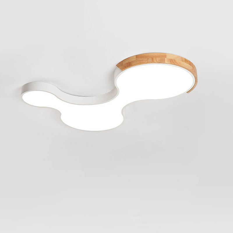 Nordic Macaron Shaped Block Clouds LED Flush Mount Ceiling Light Cuvalon