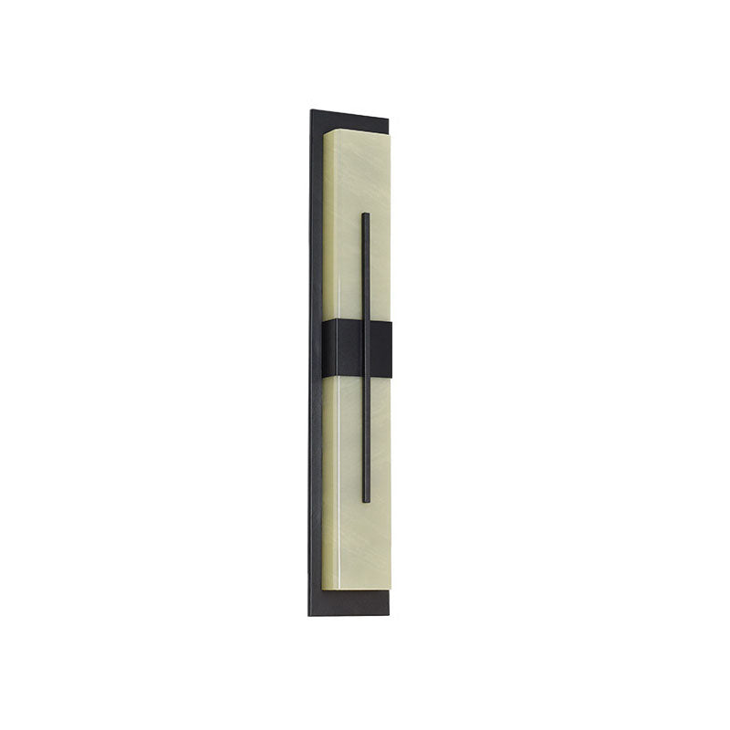 Outdoor Minimalist Rectangular Stainless Steel Acrylic LED Waterproof Wall Sconce Lamp Cuvalon
