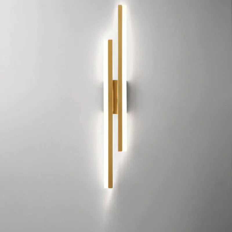 Modern Minimalist Lines Iron Acrylic LED Wall Sconce Lamp Cuvalon