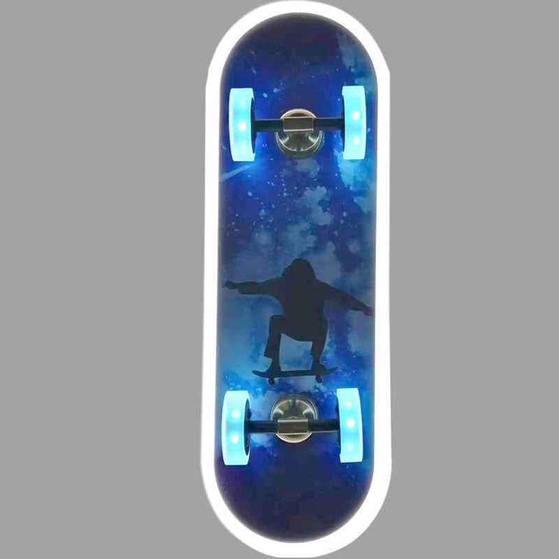 Creative Cartoon Skateboard Acrylic LED Kids Flush Mount Ceiling Light Cuvalon