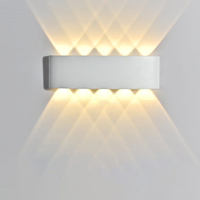 Modern Minimalist Waterproof Cylinder Rectangular Aluminium Iron Acrylic LED Wall Sconce Lamp For Outdoor Patio Cuvalon