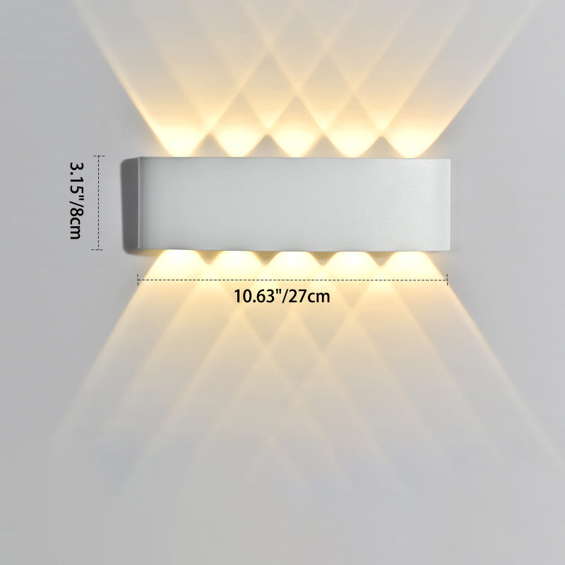 Modern Minimalist Waterproof Cylinder Rectangular Aluminium Iron Acrylic LED Wall Sconce Lamp For Outdoor Patio Cuvalon