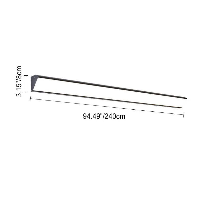 Modern Outdoor Long Bar Aluminum Acrylic Waterproof LED Wall Sconce Lamp Cuvalon