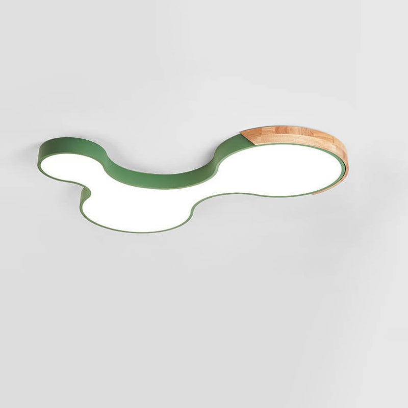 Nordic Macaron Shaped Block Clouds LED Flush Mount Ceiling Light Cuvalon