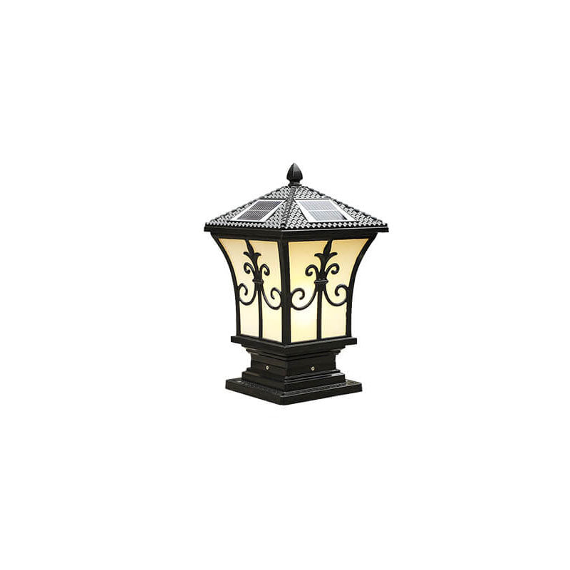 Modern Vintage Waterproof Patio Solar Outdoor Column Head Light Cuvalon