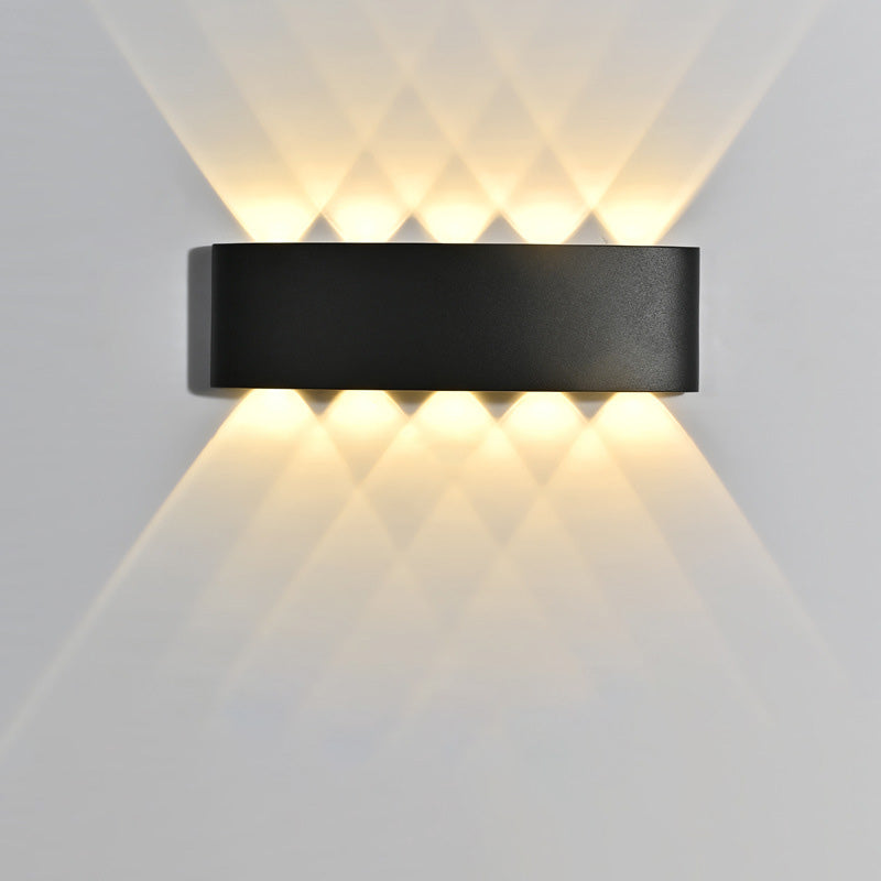 Modern Minimalist Waterproof Cylinder Rectangular Aluminium Iron Acrylic LED Wall Sconce Lamp For Outdoor Patio Cuvalon