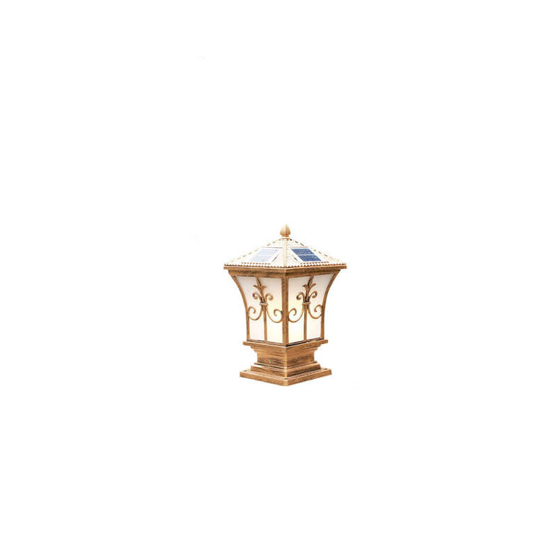 Modern Vintage Waterproof Patio Solar Outdoor Column Head Light Cuvalon