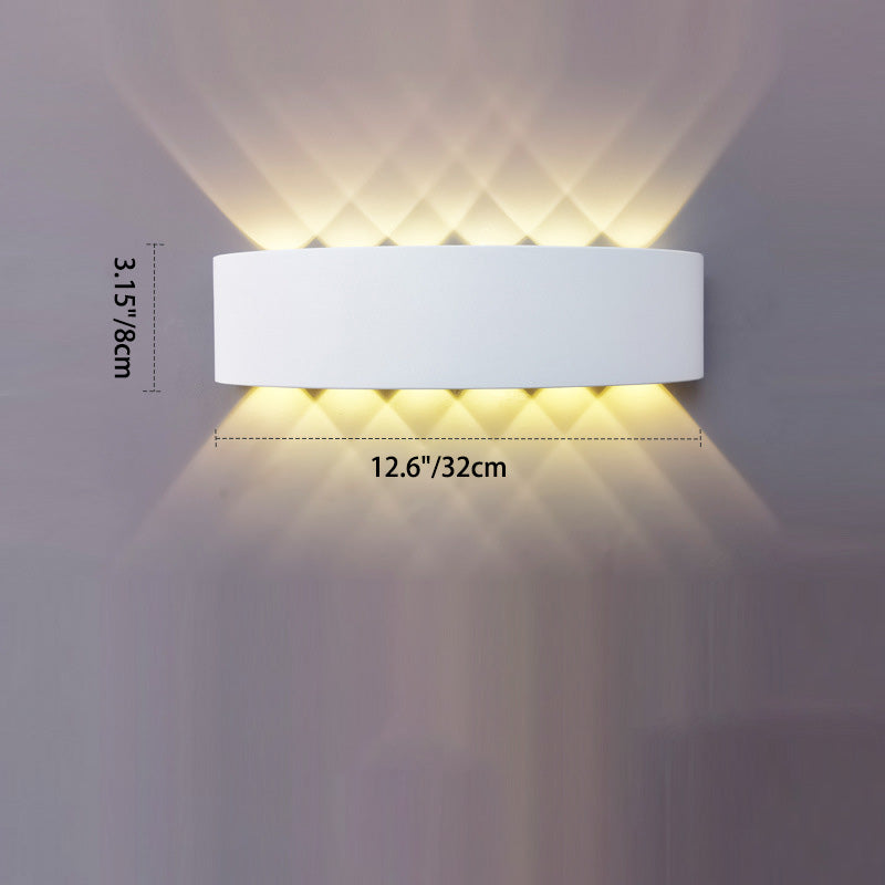 Modern Minimalist Waterproof Cylinder Rectangular Aluminium Iron Acrylic LED Wall Sconce Lamp For Outdoor Patio Cuvalon