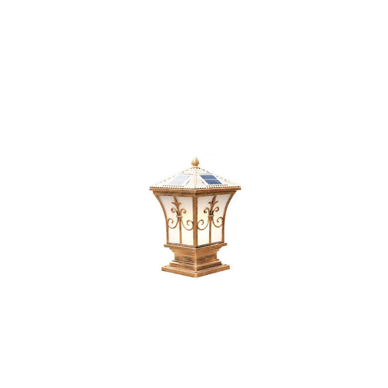 Modern Vintage Waterproof Patio Solar Outdoor Column Head Light Cuvalon