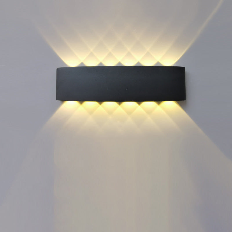 Modern Minimalist Waterproof Cylinder Rectangular Aluminium Iron Acrylic LED Wall Sconce Lamp For Outdoor Patio Cuvalon