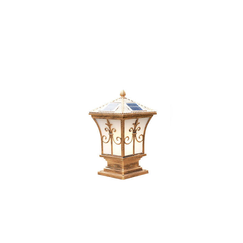 Modern Vintage Waterproof Patio Solar Outdoor Column Head Light Cuvalon