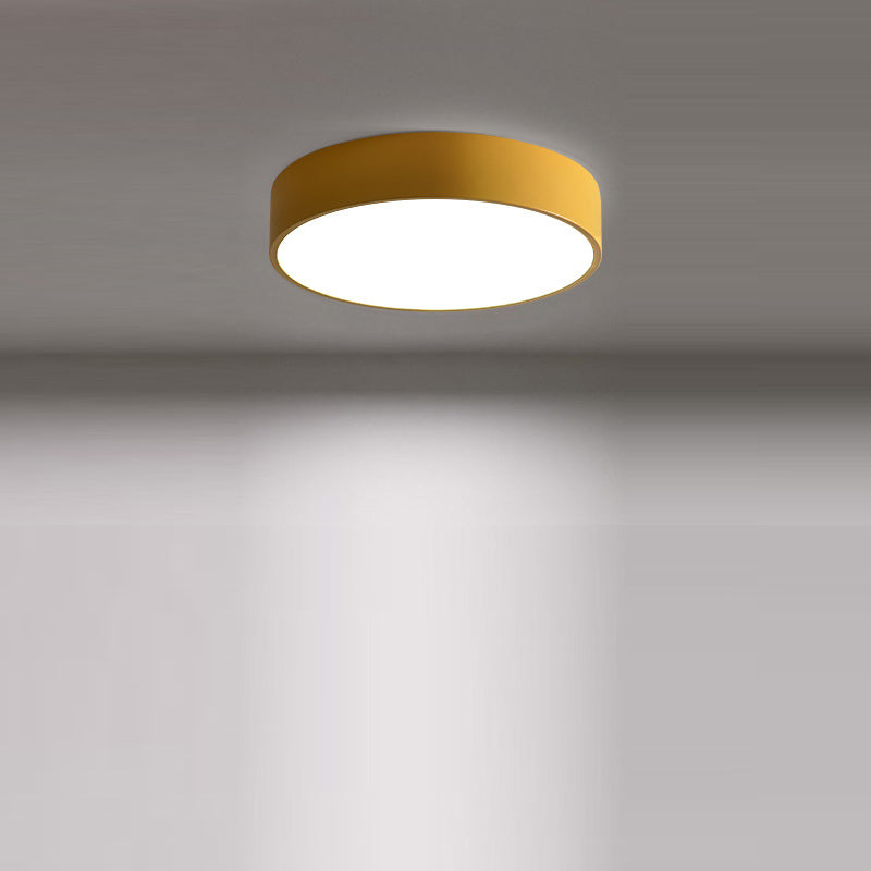 Modern Minimalist Round Iron Acrylic LED Flush Mount Ceiling Light For Living Room Cuvalon