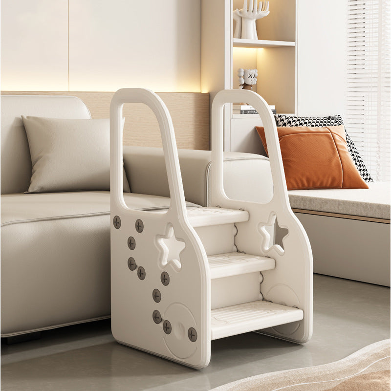 Contemporary Scandinavian High Density Polyethylene Kids Step Stool 2/3-Step For Living Room Cuvalon