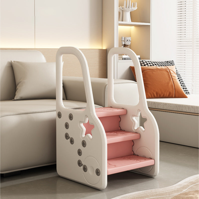 Contemporary Scandinavian High Density Polyethylene Kids Step Stool 2/3-Step For Living Room Cuvalon