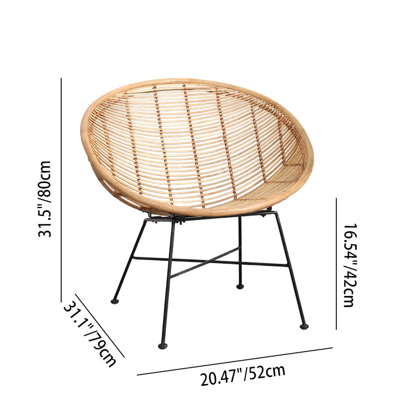 Circular Wrap-Around Rattan Chair - Ergonomic Comfort Hand-Woven & Breathable Chair For Garden Cuvalon