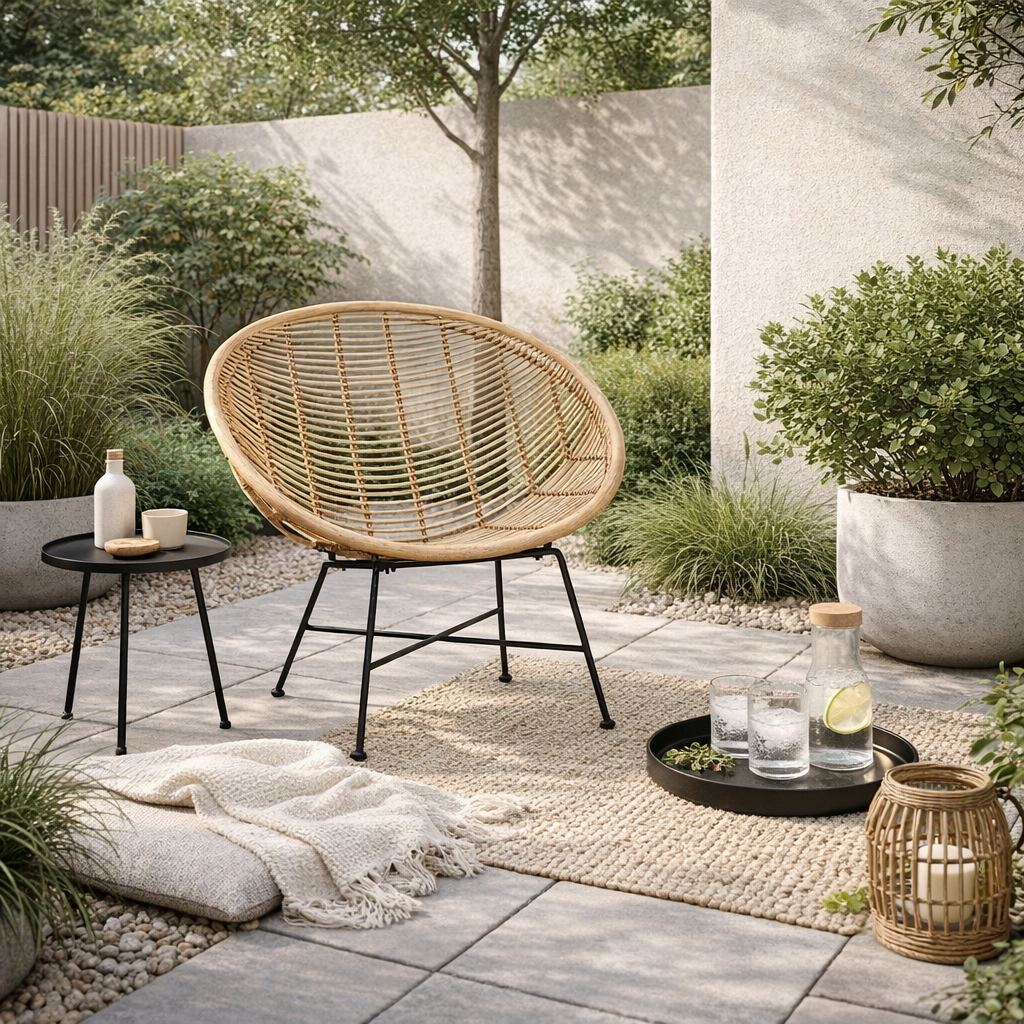 Circular Wrap-Around Rattan Chair - Ergonomic Comfort Hand-Woven & Breathable Chair For Garden Cuvalon