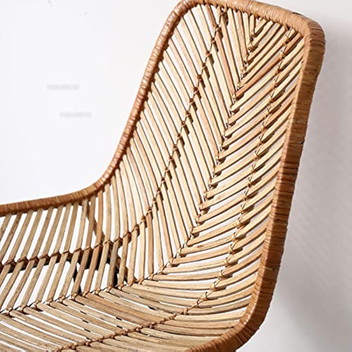Boho-Style Rattan Weaving Bar Stool - Stable Support Airy Texture Backrest Stool For Dining Room & Kitchen Cuvalon
