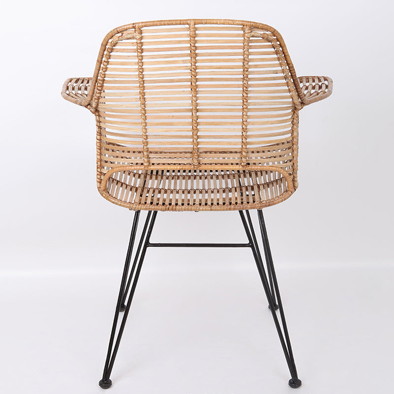 Lightweight Rattan Armchair - Breathable Hand-Woven Chair Backrest Armrest For Living Room Cuvalon