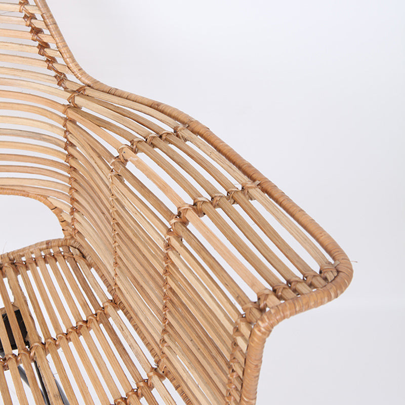 Lightweight Rattan Armchair - Breathable Hand-Woven Chair Backrest Armrest For Living Room Cuvalon