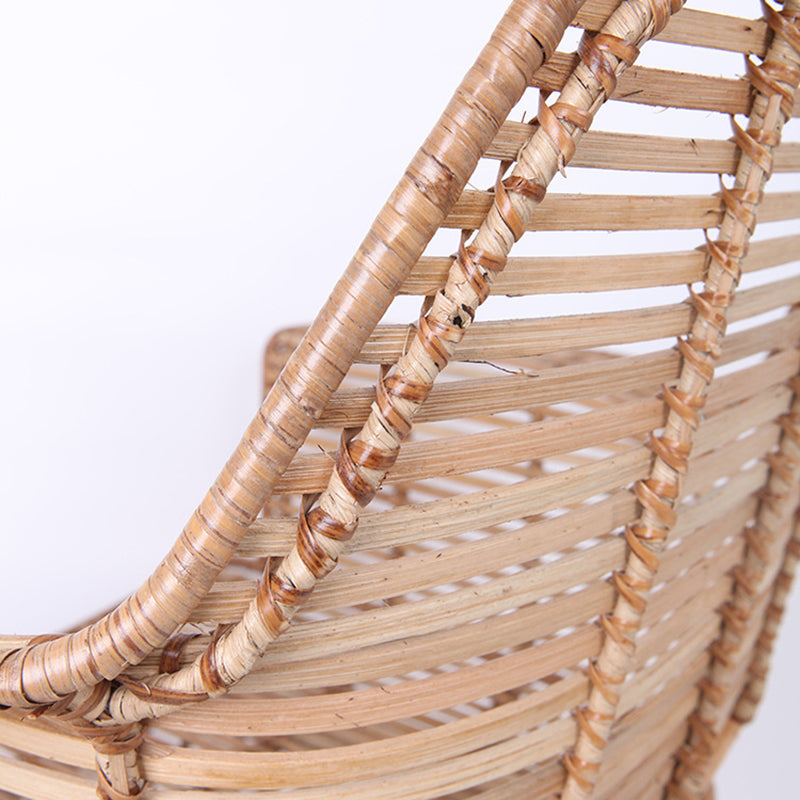 Lightweight Rattan Armchair - Breathable Hand-Woven Chair Backrest Armrest For Living Room Cuvalon