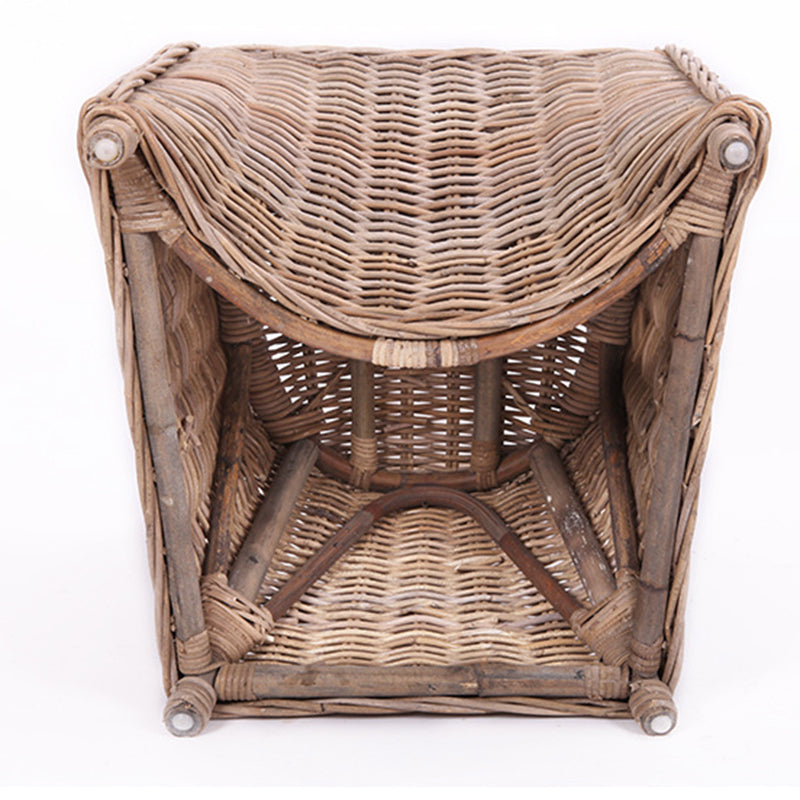 Premium Rattan Weaving Chair - Whimsical Curves Hand-Woven Bohemian Dining Chair For Dining Room & Garden Cuvalon