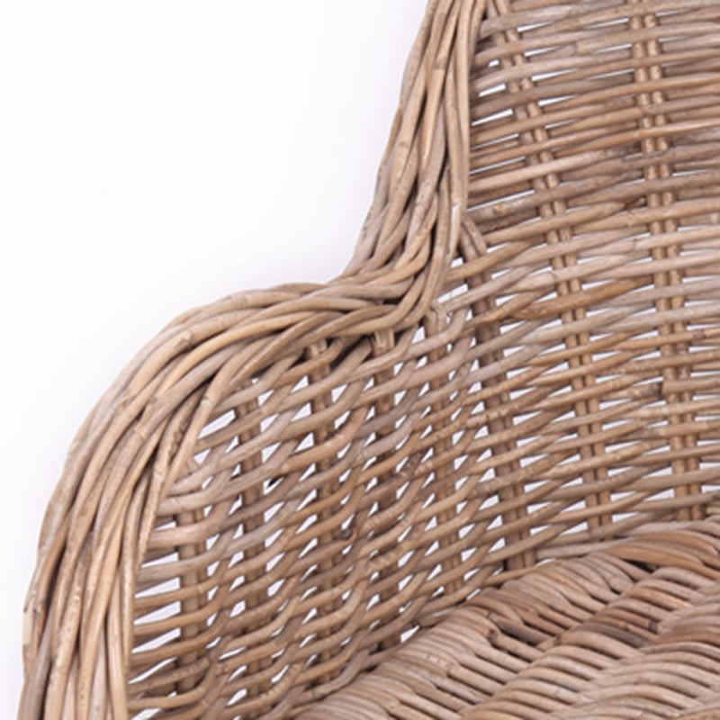 Premium Rattan Weaving Chair - Whimsical Curves Hand-Woven Bohemian Dining Chair For Dining Room & Garden Cuvalon