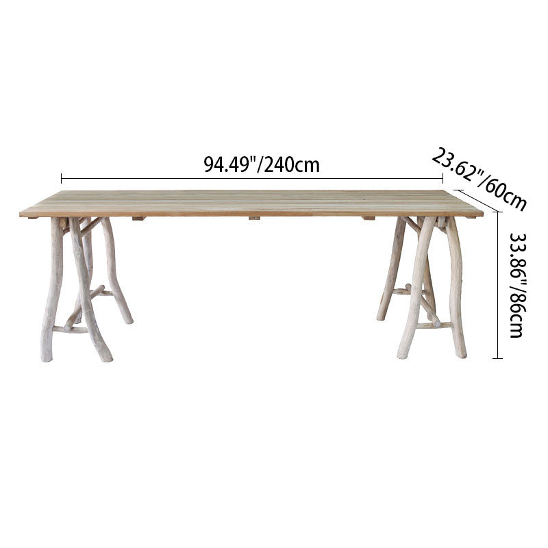 Sleek Teak Dining Table - Termite-Resistant & Long-Lasting Table For Garden Cuvalon