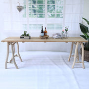 Sleek Teak Dining Table - Termite-Resistant & Long-Lasting Table For Garden Cuvalon