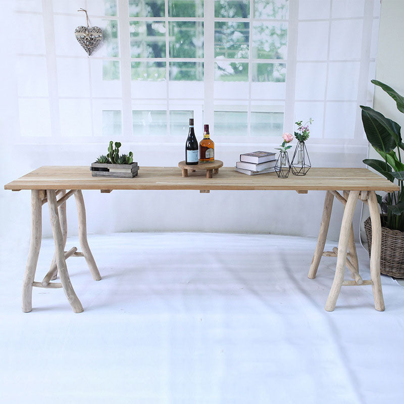 Sleek Teak Dining Table - Termite-Resistant & Long-Lasting Table For Garden Cuvalon