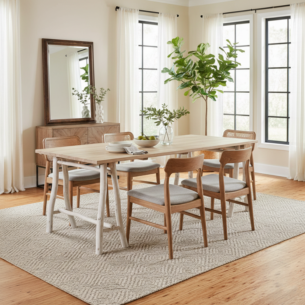 Sleek Teak Dining Table - Termite-Resistant & Long-Lasting Table For Garden Cuvalon