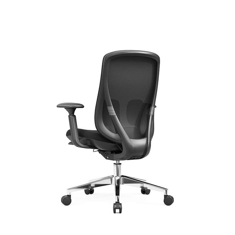 Long-Hour Comfort Ergonomic Office Chair - High-Resilience Seat Silent Casters & Aluminum Base Desk Chair For Home Office Cuvalon